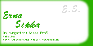 erno sipka business card